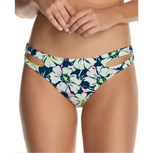 Raisins NAVY FLORAL Juniors' in Bloom Weekend Cutout Swim Bottom Size L 11329